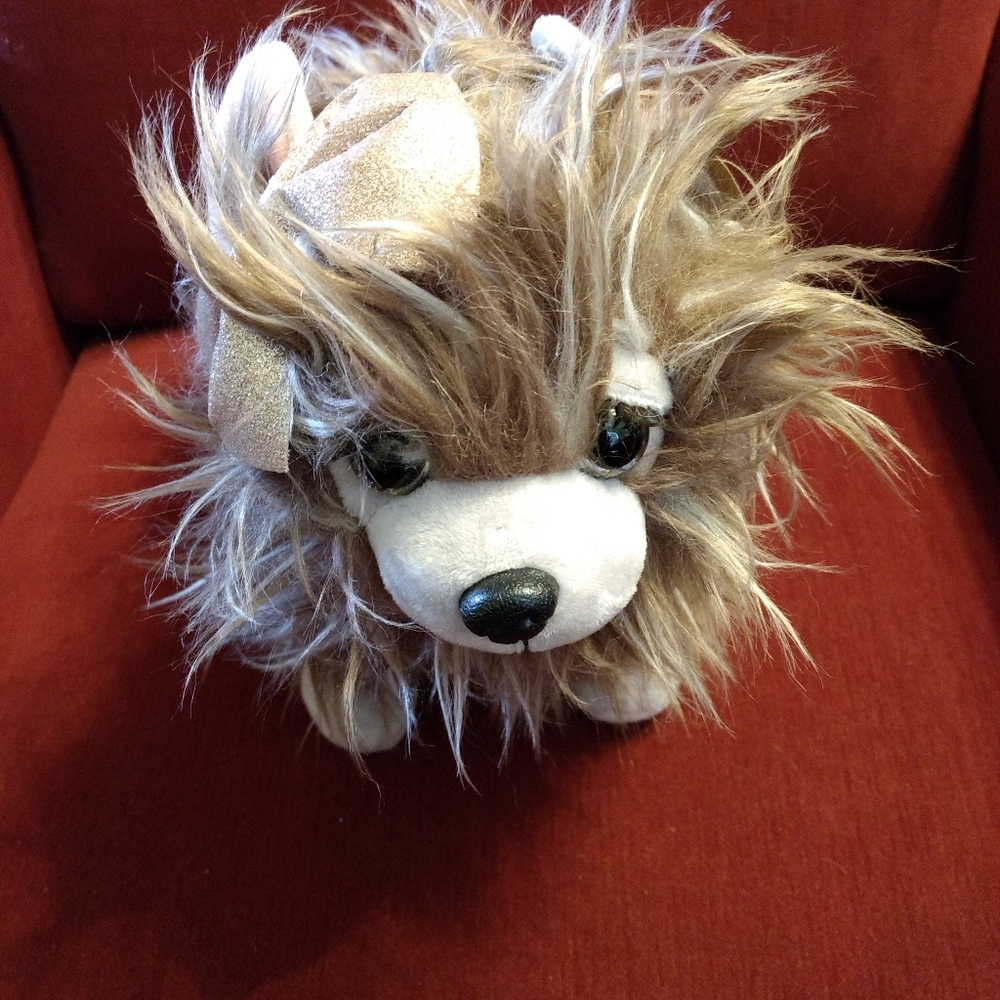 The Petting Zoo Holiday Yorkie "Chestnut" Dog Plush 12" Brown